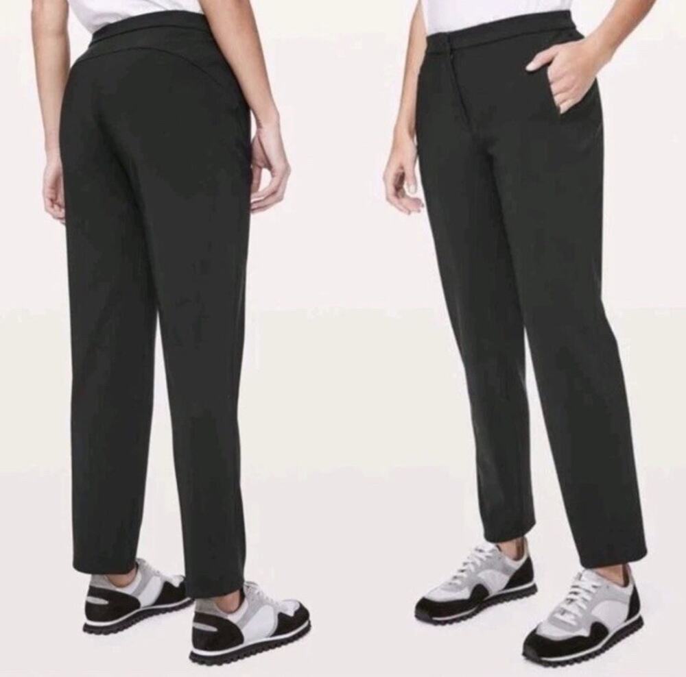 LULULEMON Women's On The Move Tech Pants Trousers Lightweight in Black Size 4